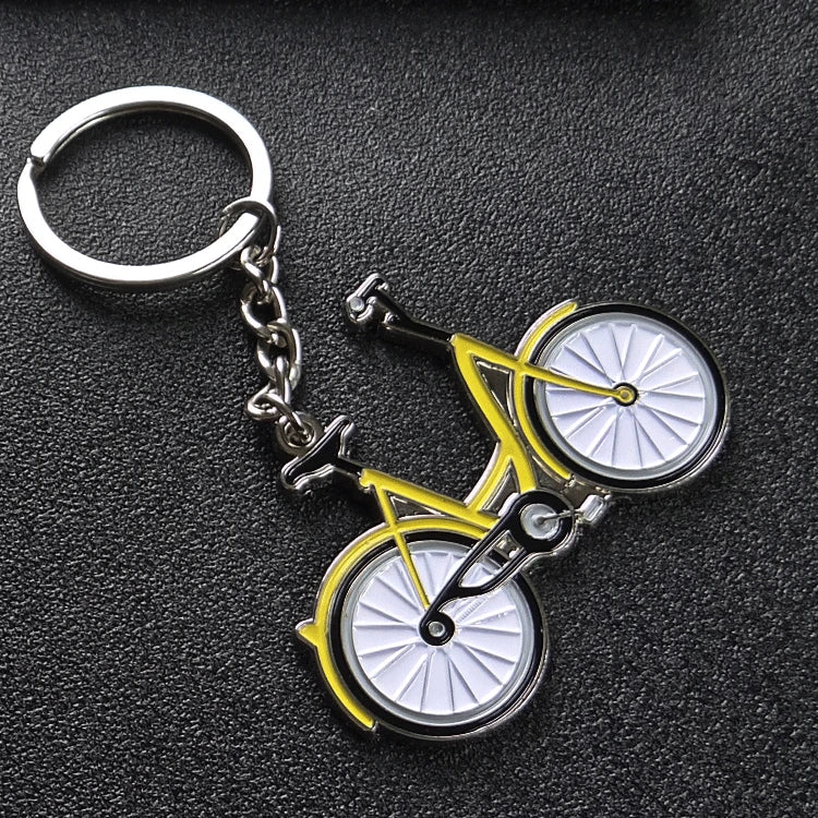 Yellow Bicycle Keychain