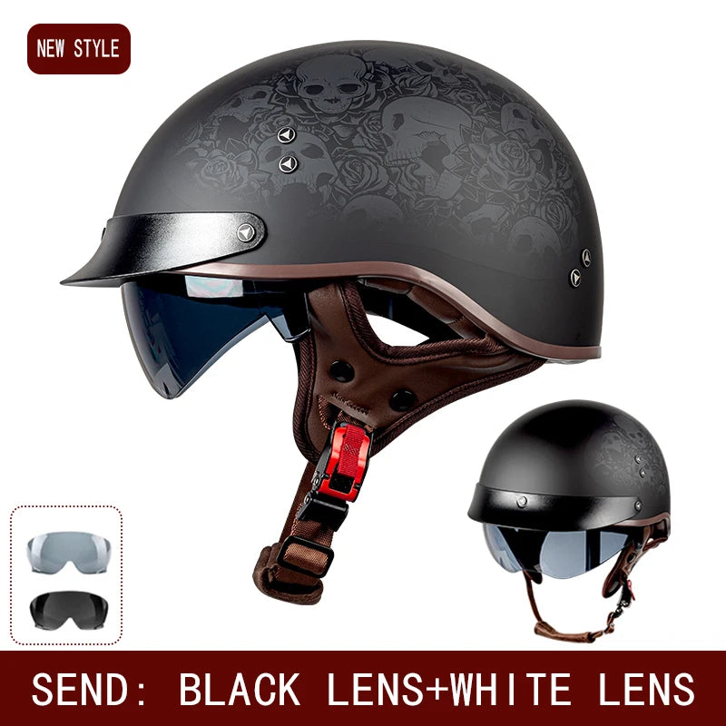 Vintage Half-Face Helmet