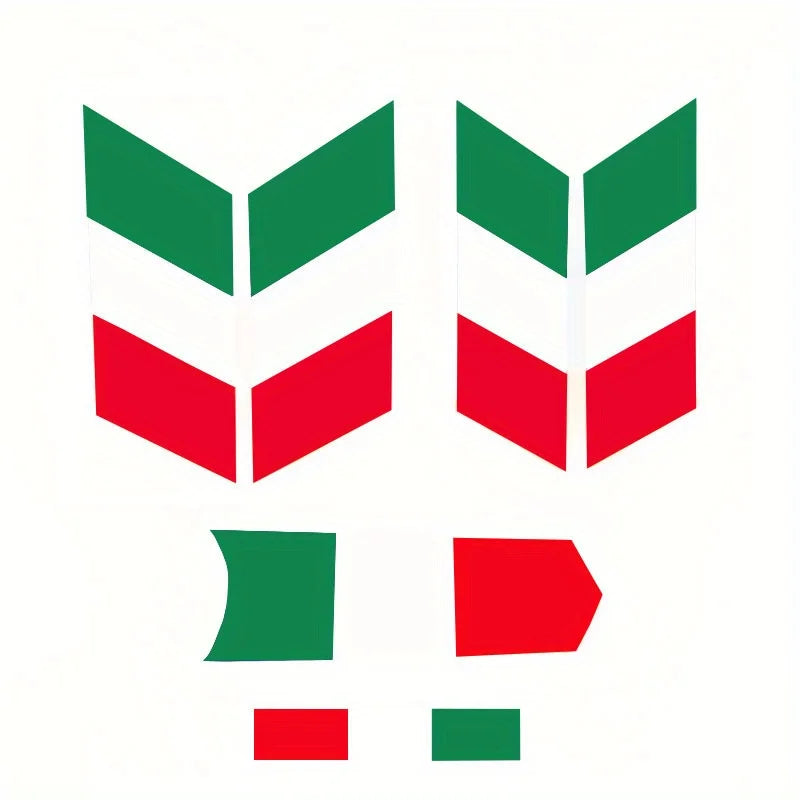 Set di adesivi a contrasto con bandiera tricolore