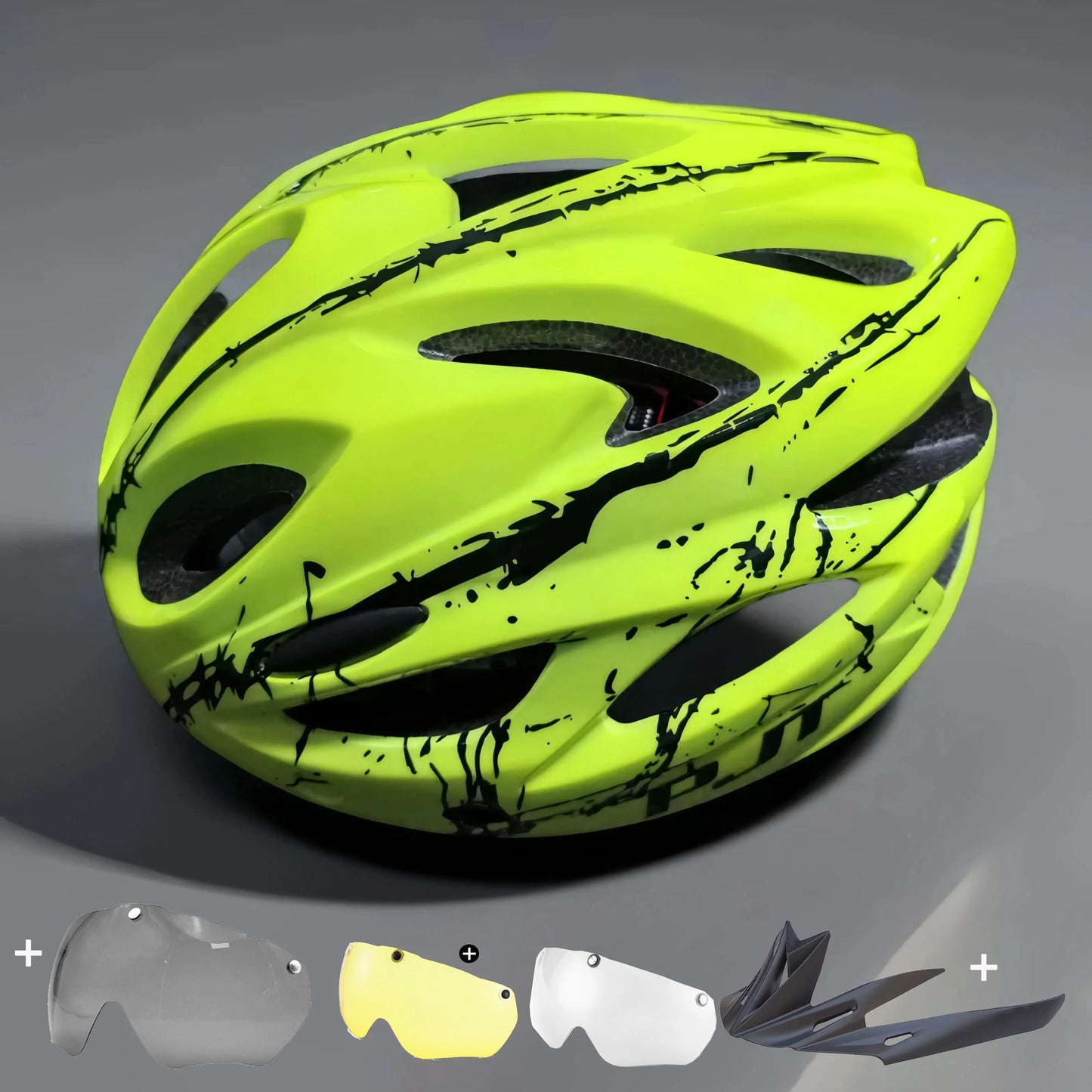 MTB-/Rennradhelm mit magnetischer Schutzbrille