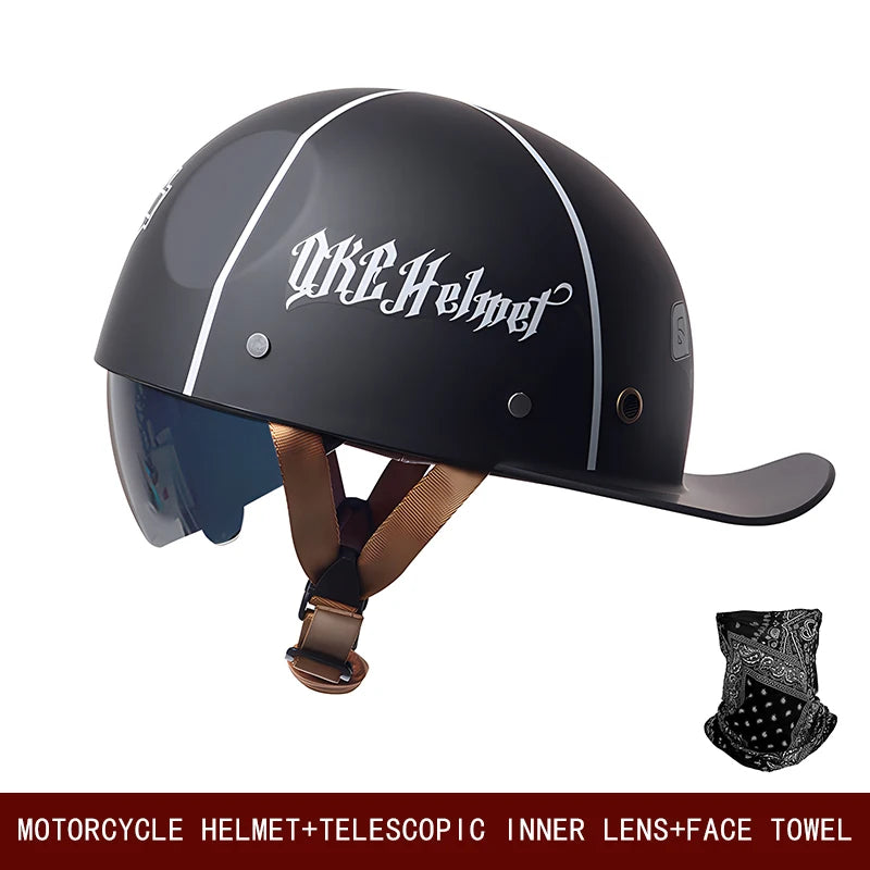 Vintage Style Half-Face Helmet