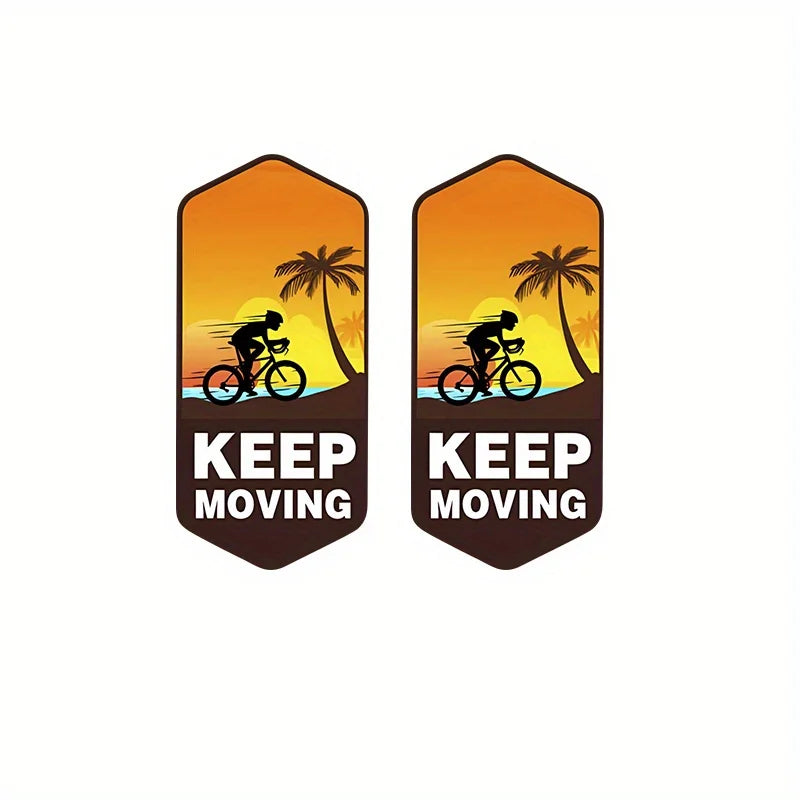 Keep Moving Bicycle Sticker Set