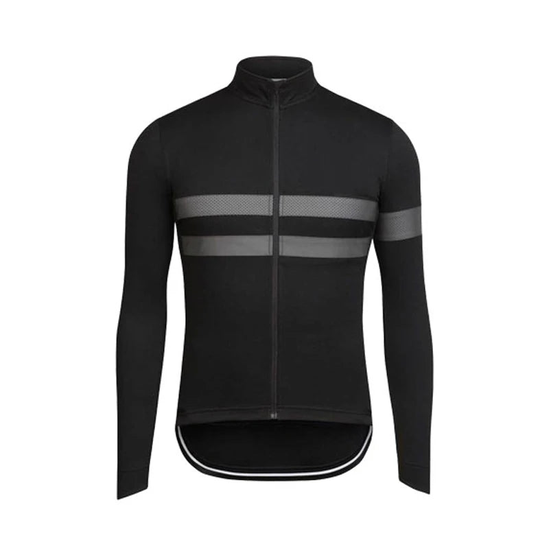 Men's Long Sleeve Cycling Jersey – Full Zip MTB Road Bike Shirt