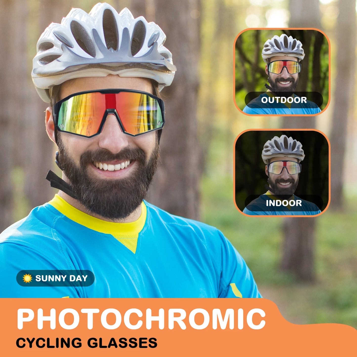 Photochromic Sport Shield Sunglasses