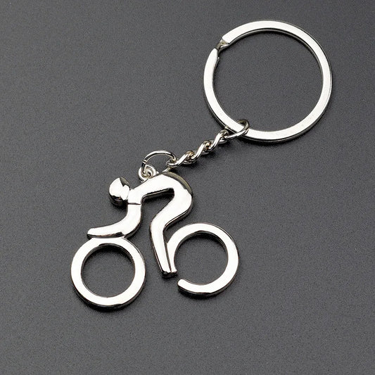Abstract Cycling Keychain