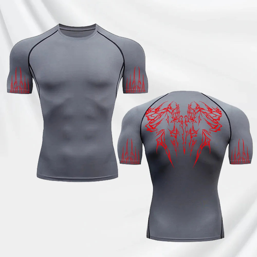 T-shirt gotica ad asciugatura rapida da uomo