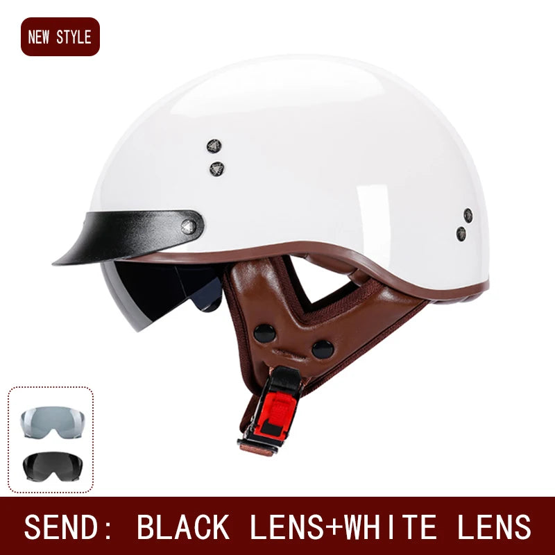 Vintage Half-Face Helmet