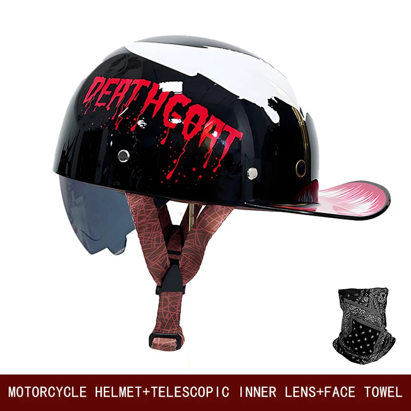 Vintage Style Half-Face Helmet