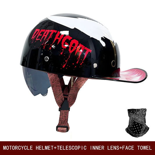 Vintage Style Half-Face Helmet