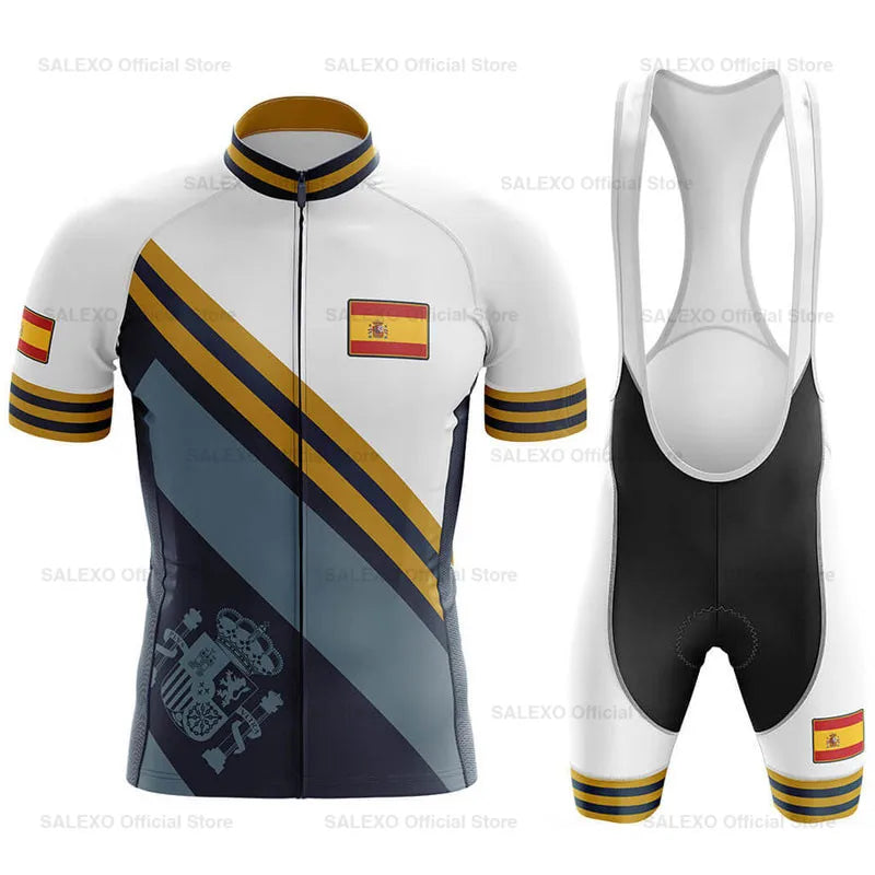 Spain Men Team Cycling Jersey Set