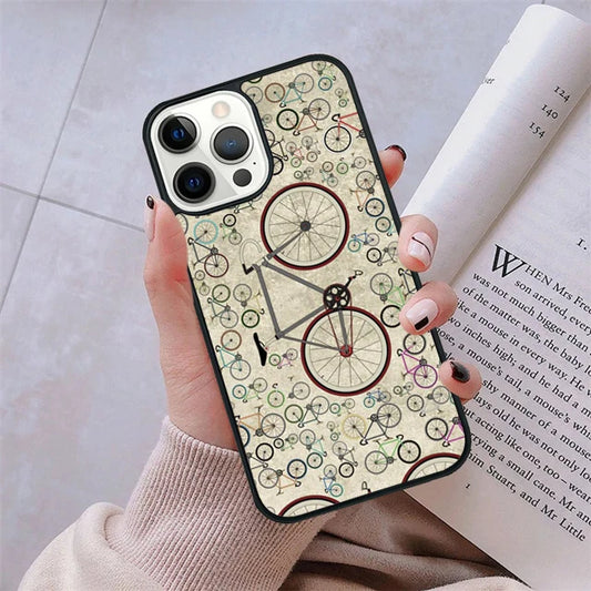 Custodie telefoniche a tema in bicicletta
