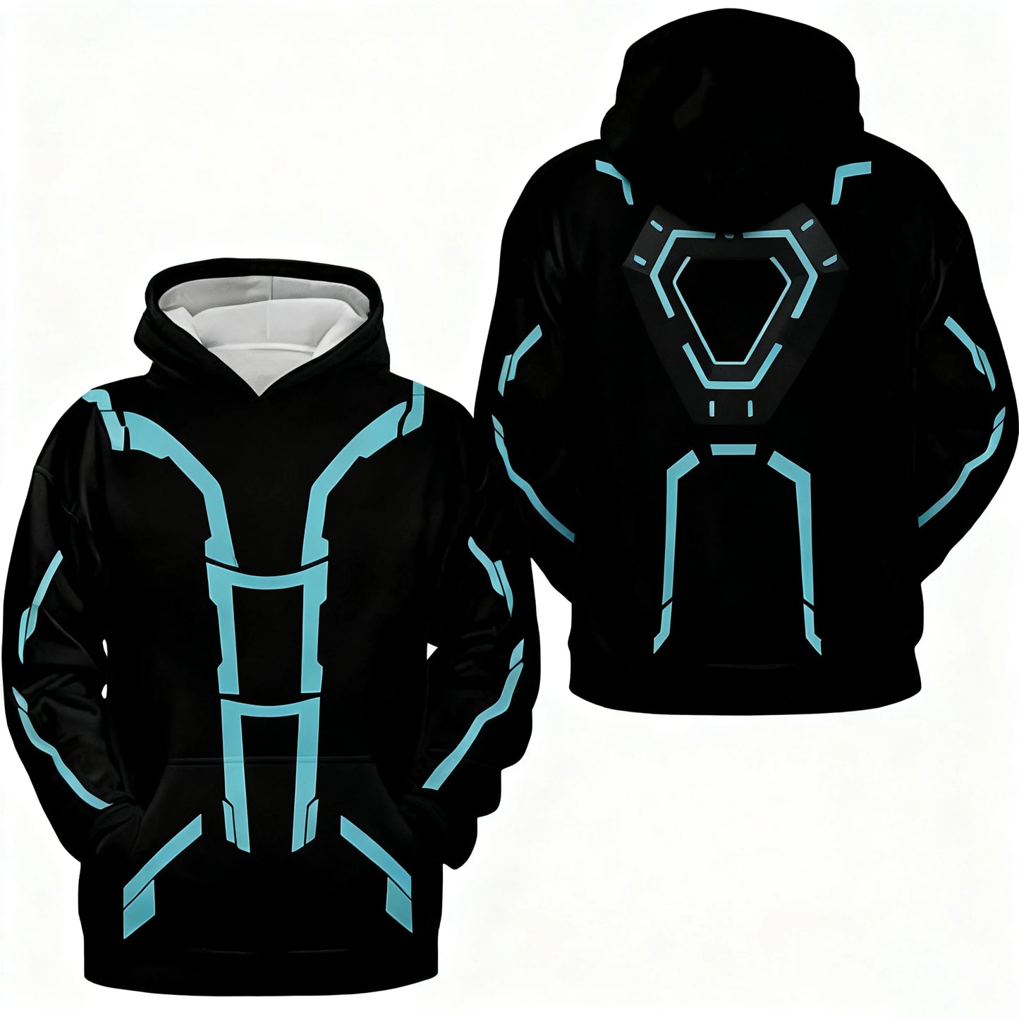 Light Cycle Themed Men's Hoodie