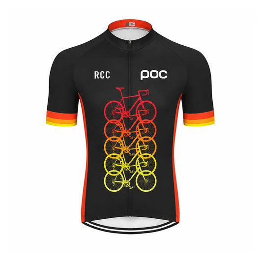 Men’s Short-Sleeve Cycling Jersey – Full-Zip, Quick-Dry MTB & Road Bike Top