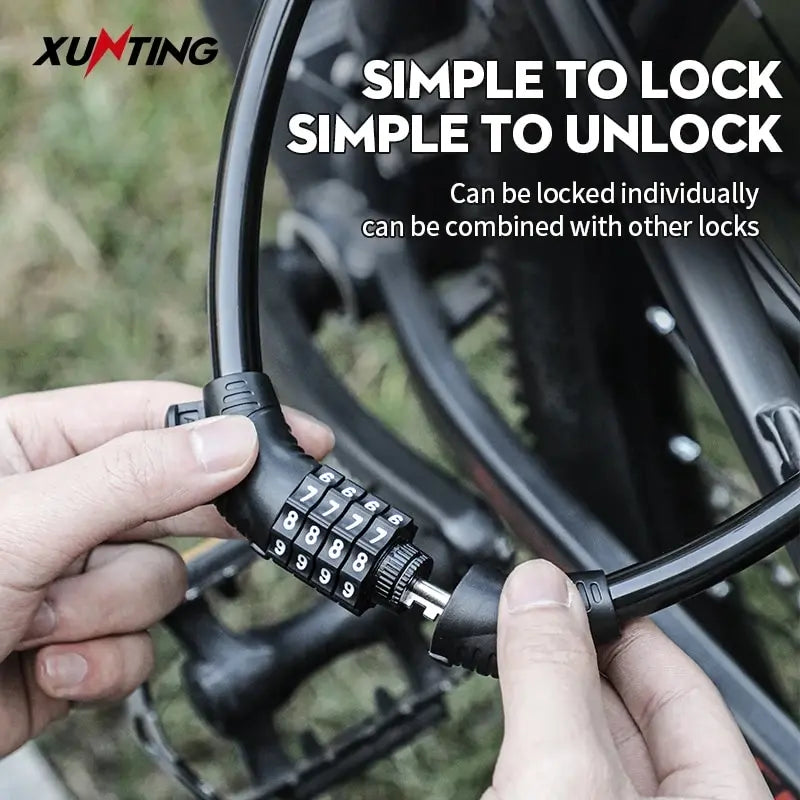 Resilient Coiled Combination Bike Lock