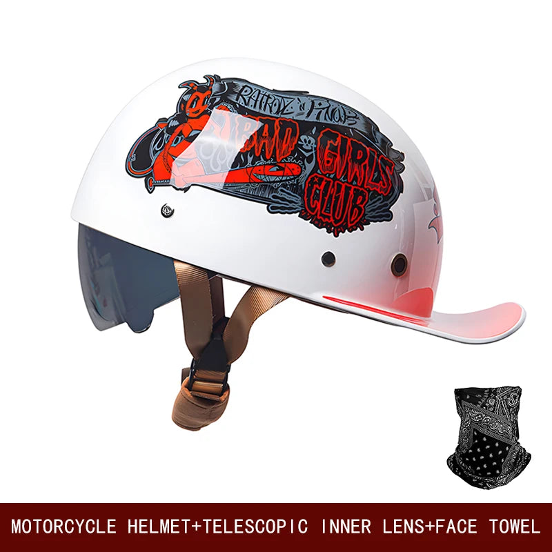 Vintage Style Half-Face Helmet