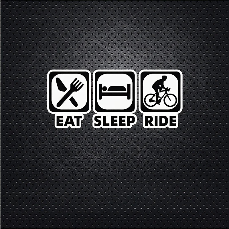 “Eat Sleep Bike” Fun Sticker