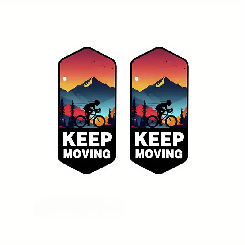 Keep Moving Bicycle Sticker Set
