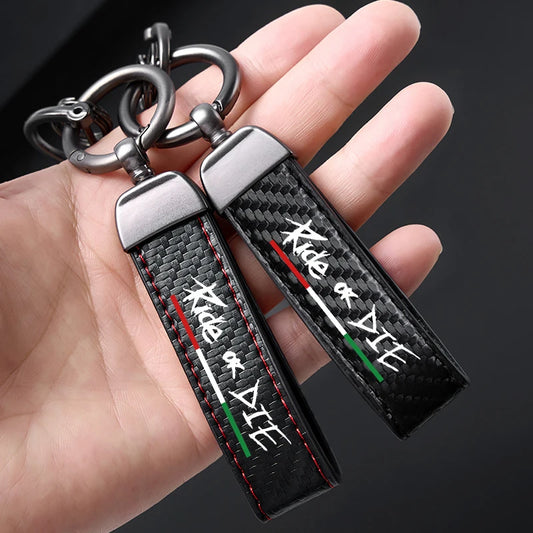 Ride or Die Carbon Keychain