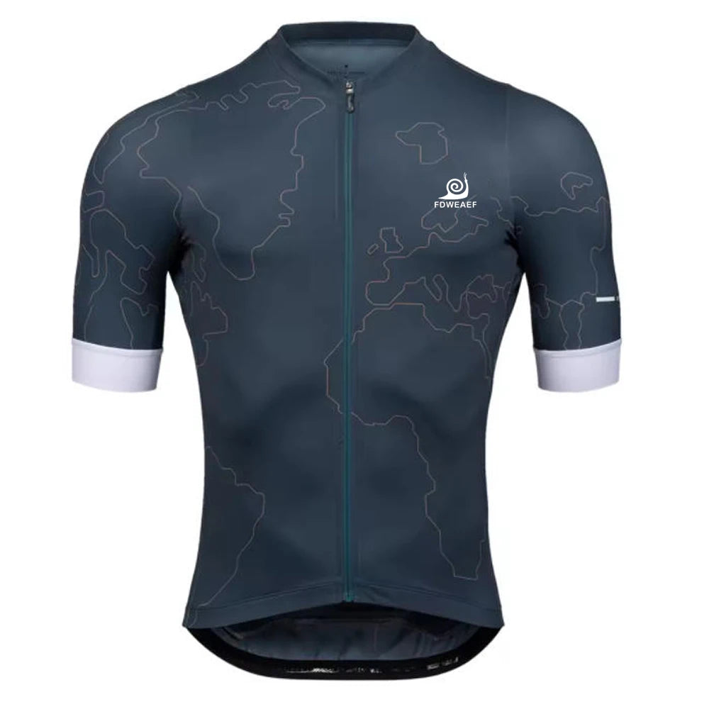 Short-Sleeve Cycling Jersey – Full-Zip, Breathable Road Bike Top, 3 Colors