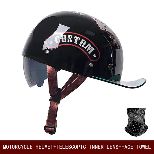 Vintage Style Half-Face Helmet