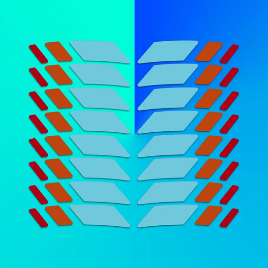 Diamond Reflective Bicycle Rim Decals