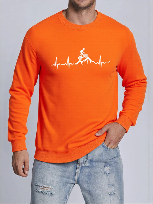 Cycling Heartbeat Crewneck Sweatshirt