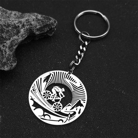 Llavero de aventura en bicicleta