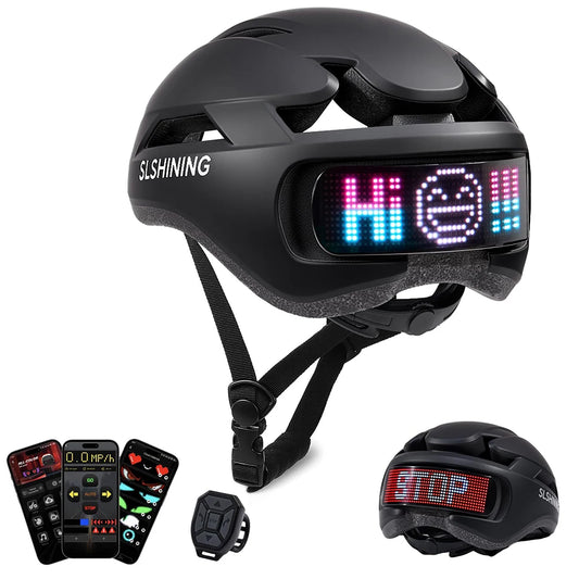 Smart LED Display Cycling Helmet