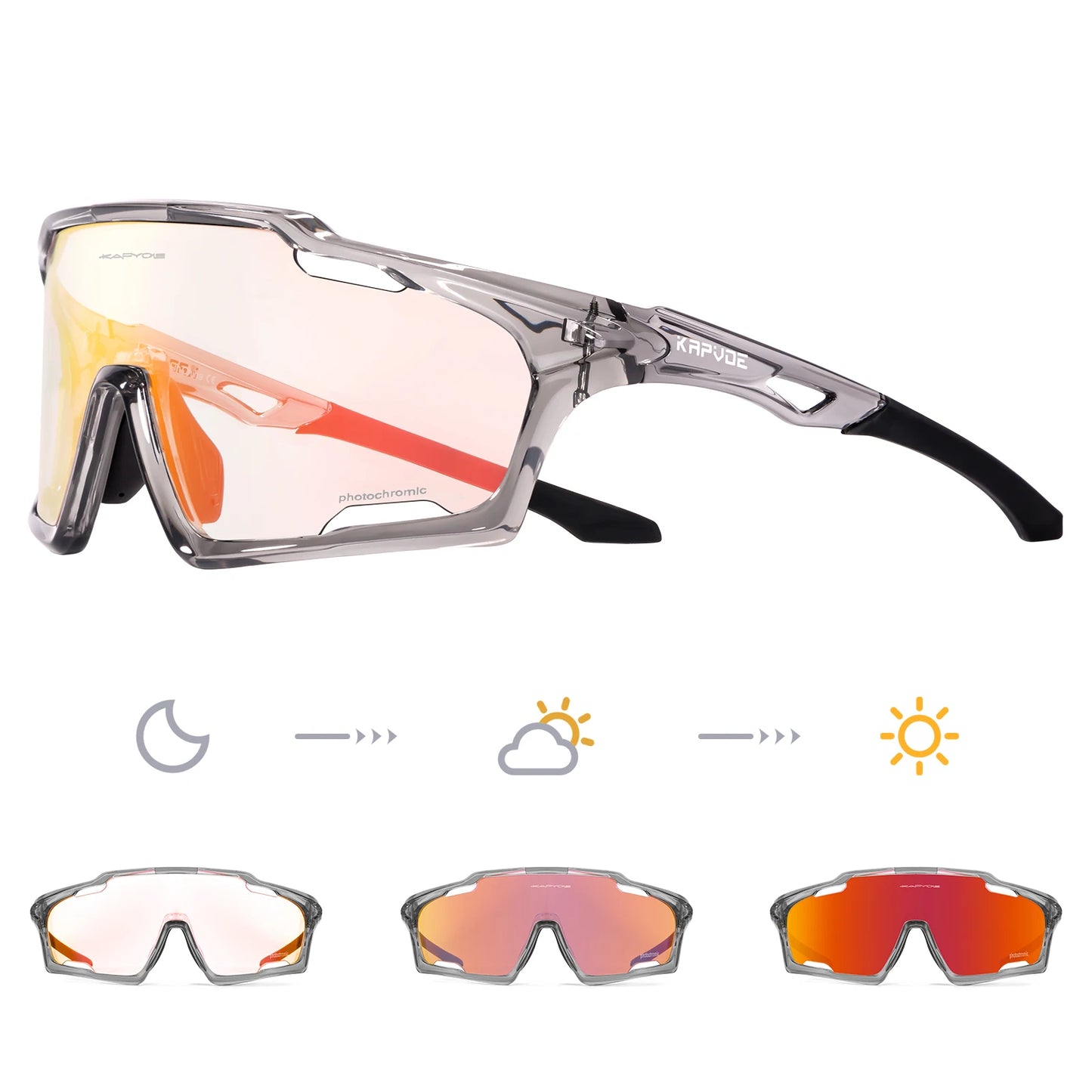 Light-Adaptive Cycling Glasses