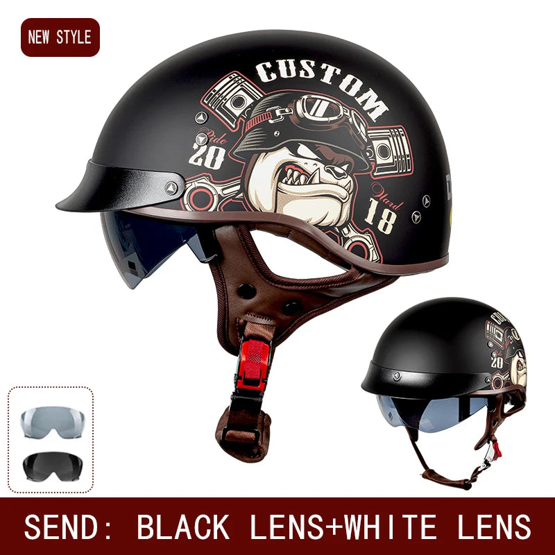 Vintage Half-Face Helmet