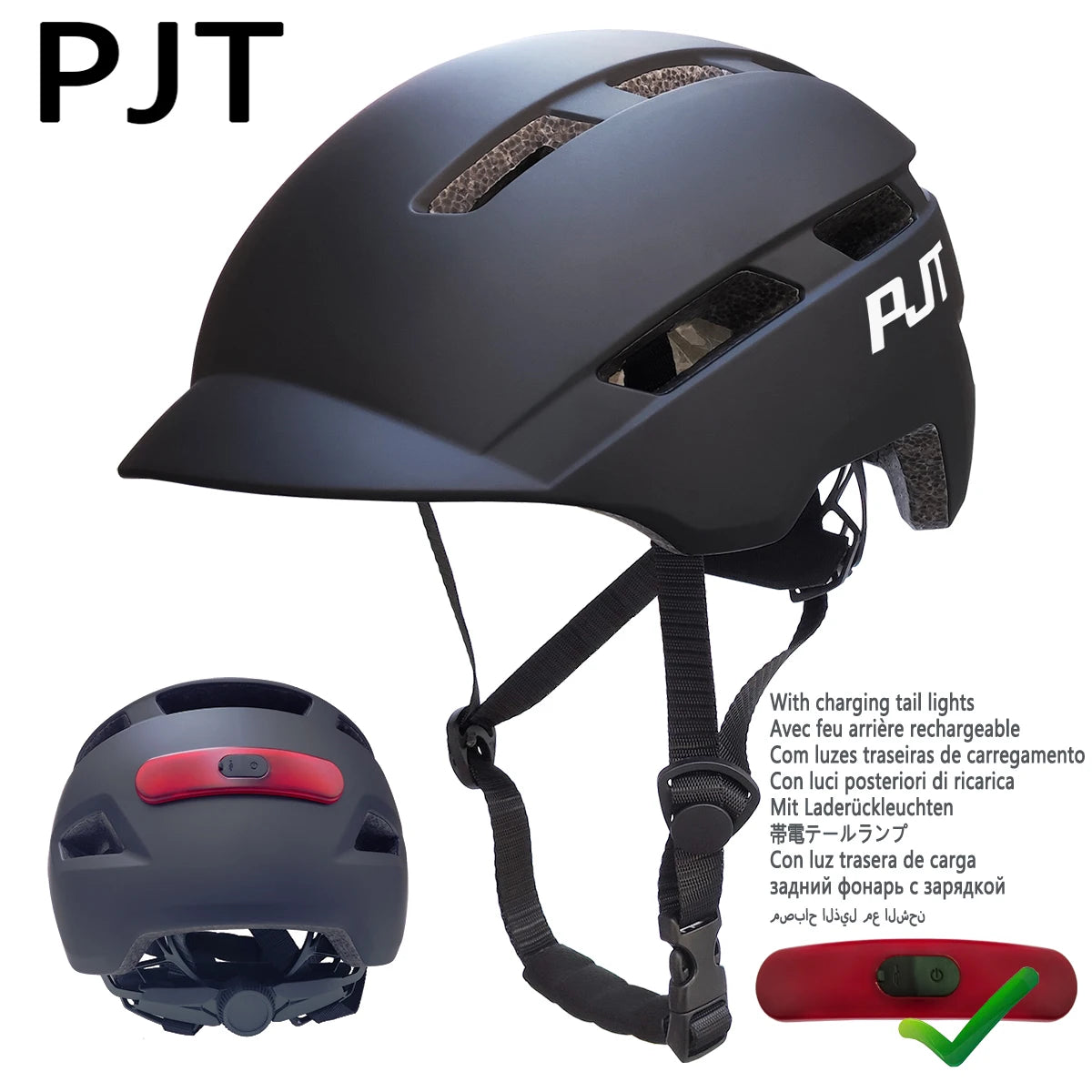 Cycling Helmet USB Rechargeable Tail Light