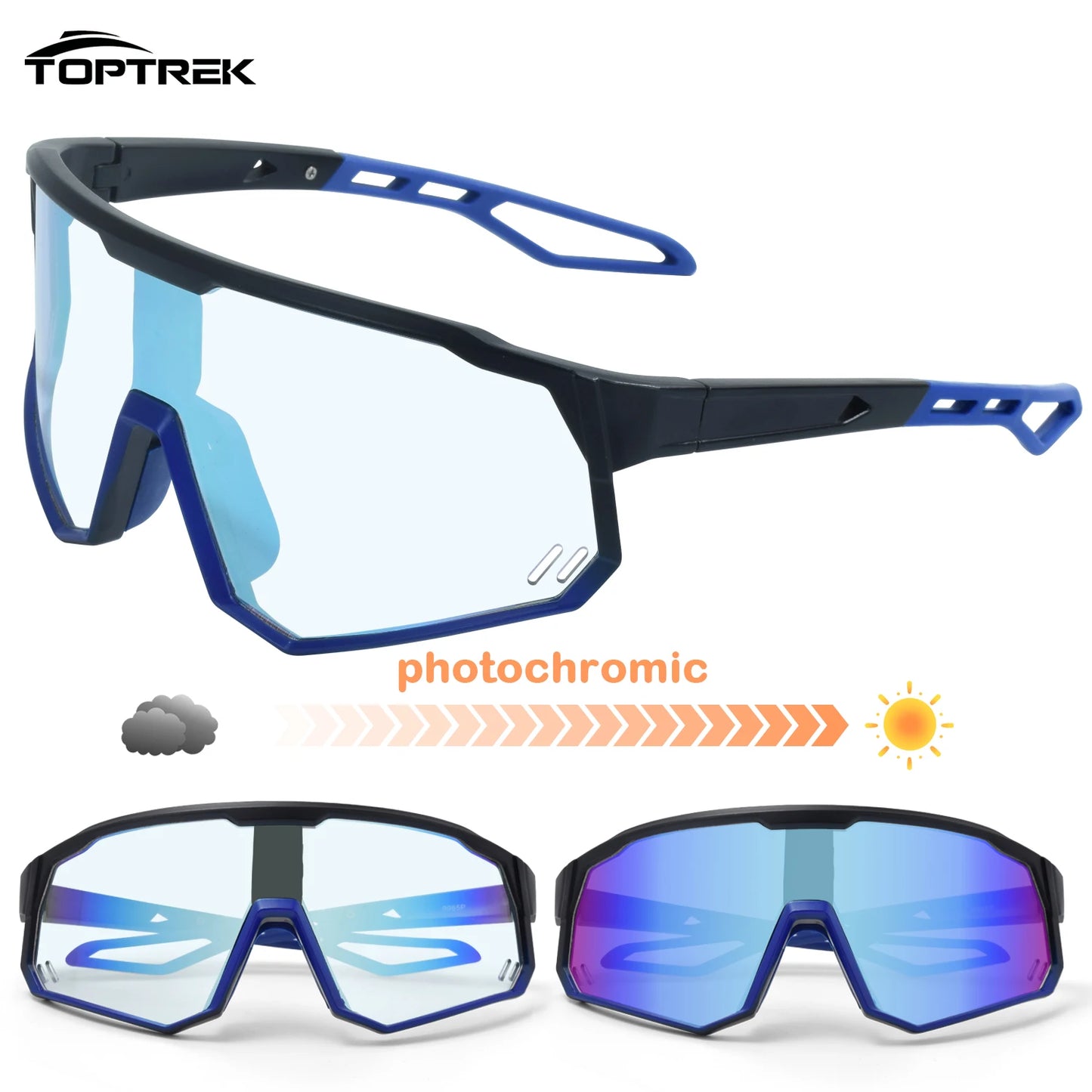 Photochromic Sport Shield Sunglasses