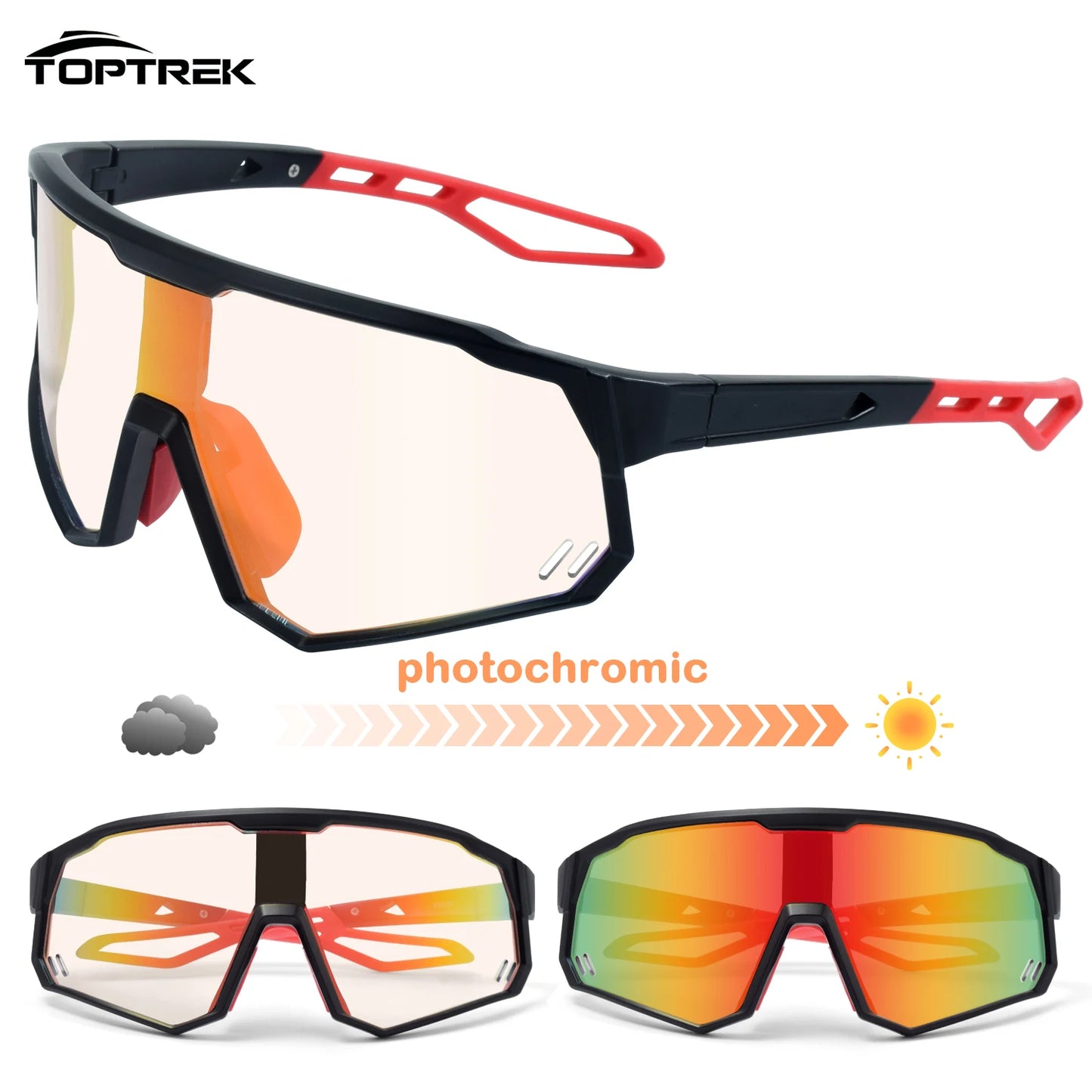 Photochromic Sport Shield Sunglasses