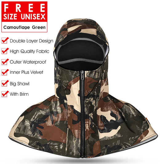 2 in 1 Winter Waterproof Cycling Hood Face