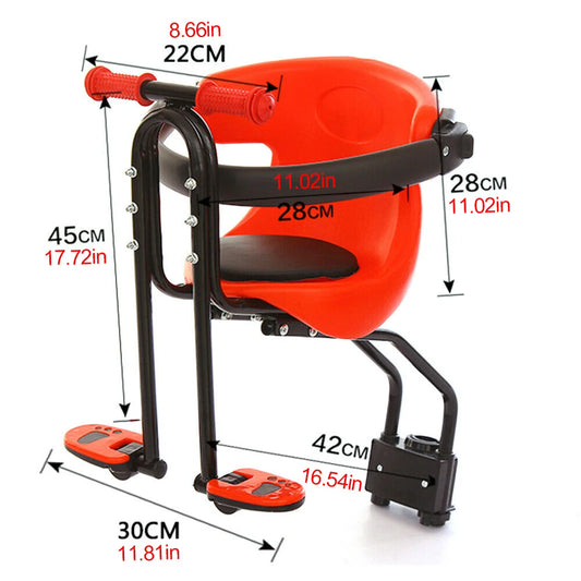 High-Visibility Front-Mounted Child Bike Seat