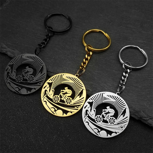 Llavero de aventura en bicicleta