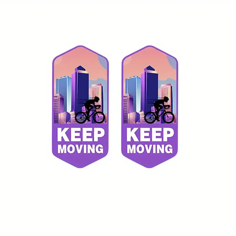 Keep Moving Bicycle Sticker Set