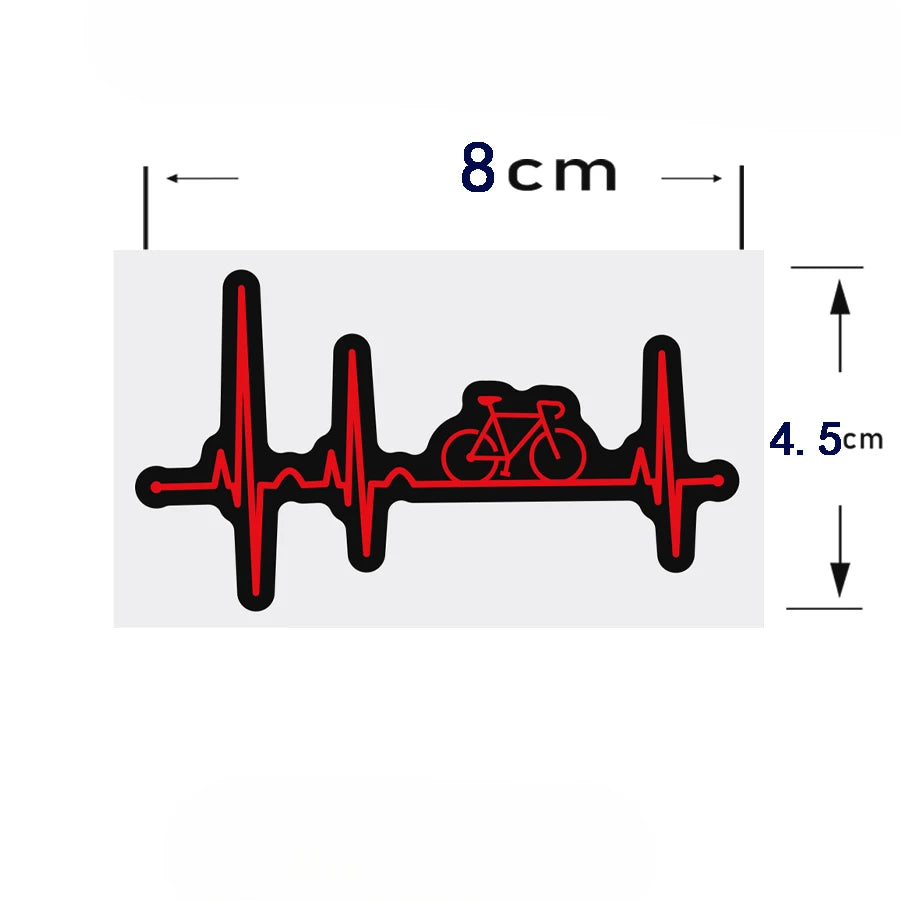Heartbeat Bike Sticker