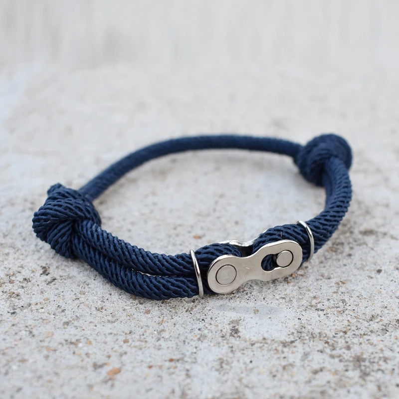 Minimalist Bike Link Cord Bracelet