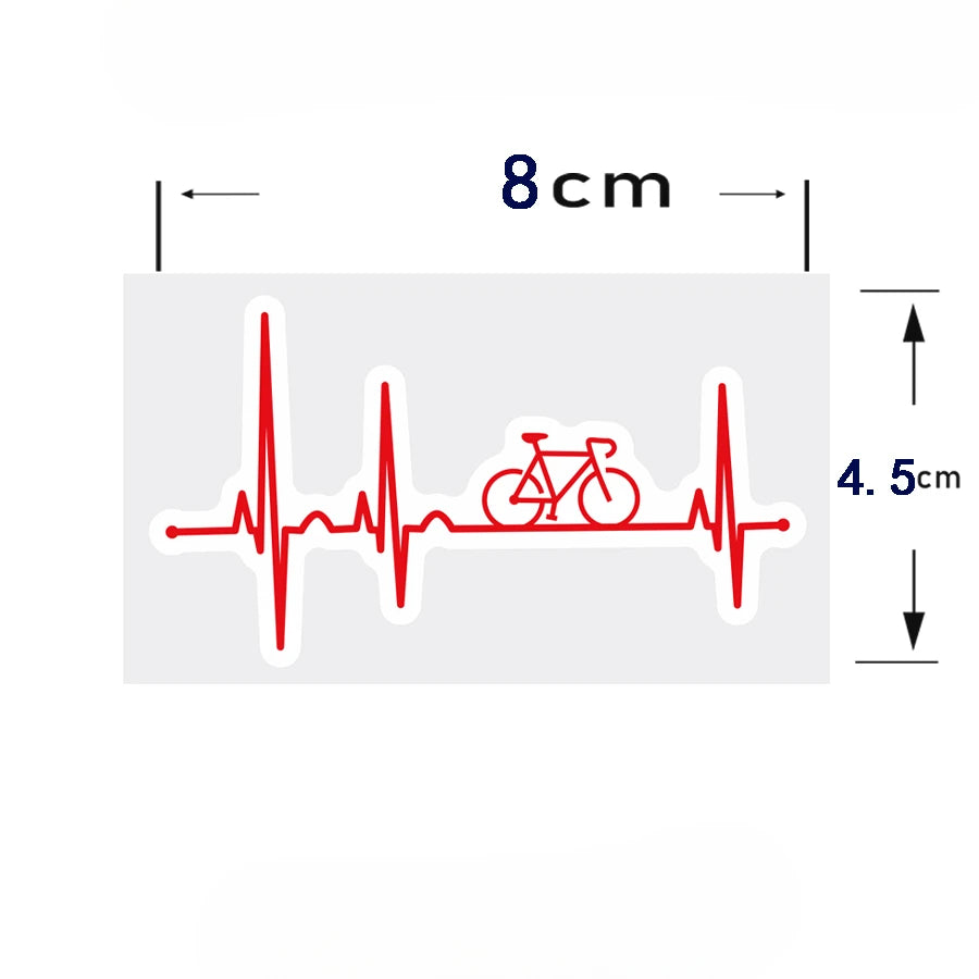 Heartbeat Bike Sticker