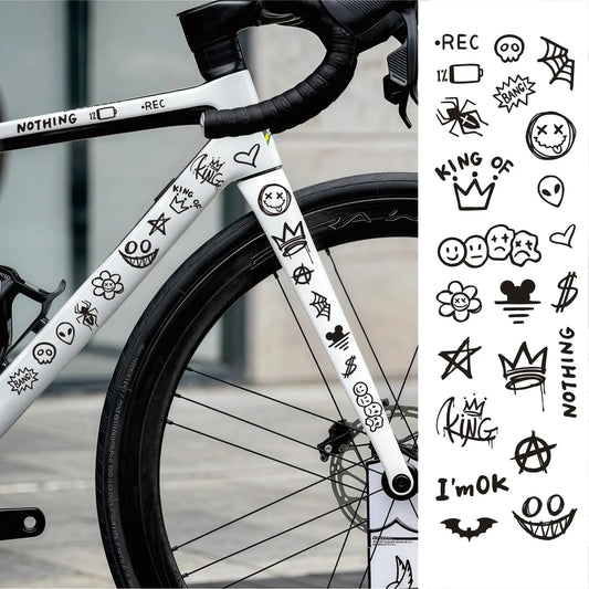Graffiti Bicycle Sticker Cartoon