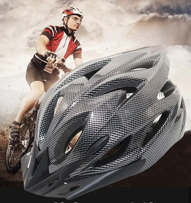 Carbon Fiber Texture Vented Cycling Helmet
