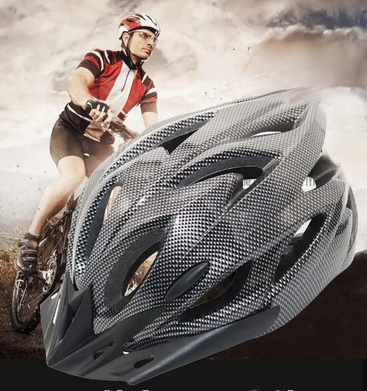 Carbon Fiber Texture Vented Cycling Helmet
