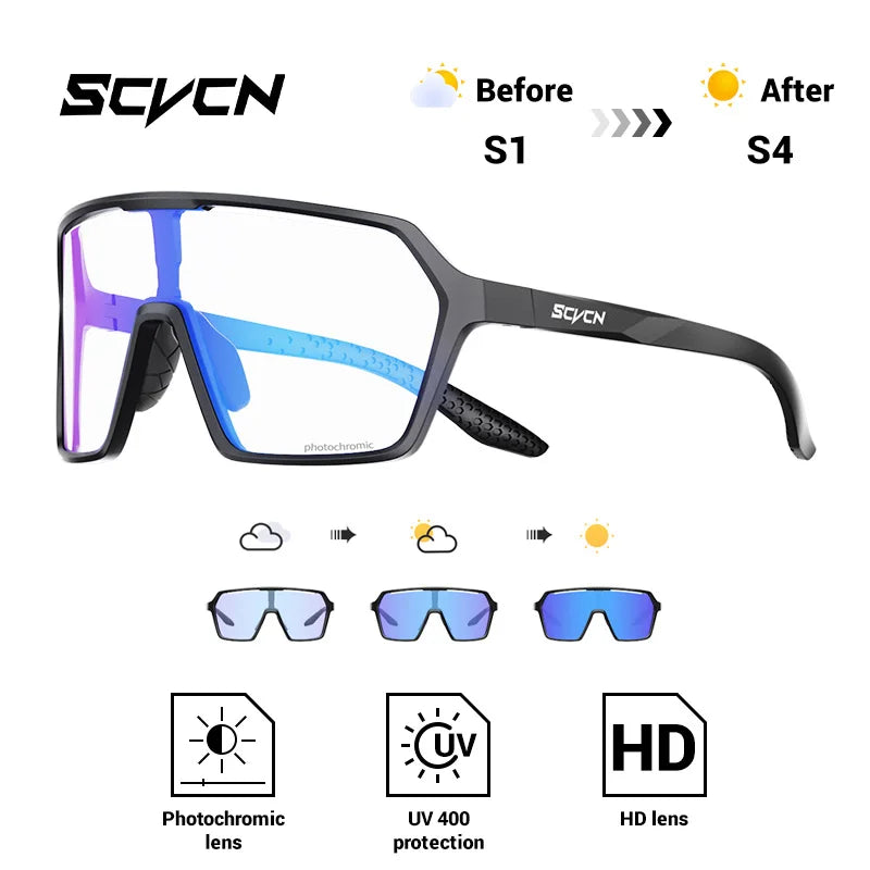Ultra-Light Photochromic Sports Sunglasses