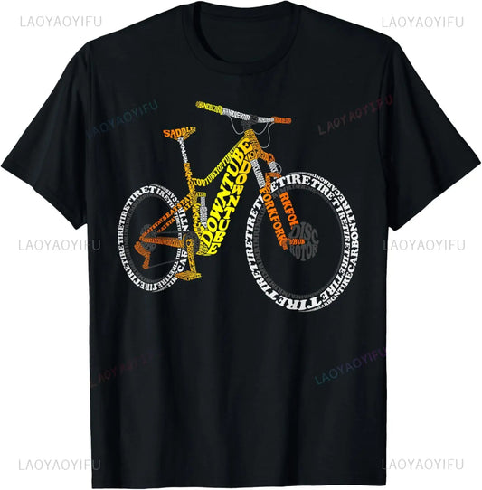 Bicycle Anatomy MTB Graphic T-Shirt for Cyclists