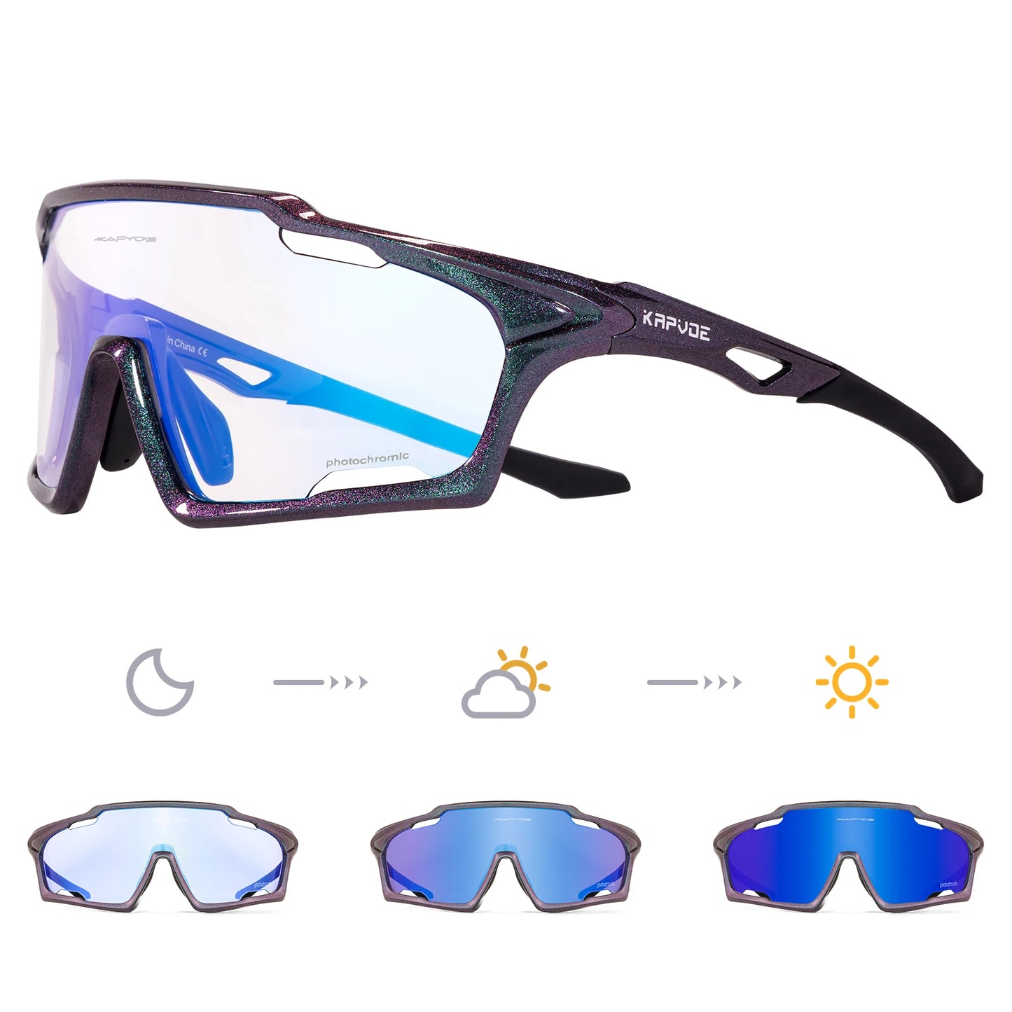 Light-Adaptive Cycling Glasses