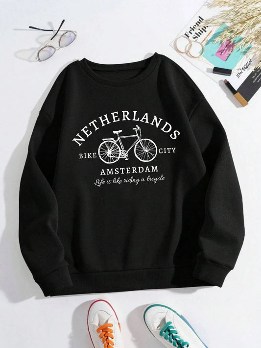 Netherlands Bike City Crewneck Sweatshirt