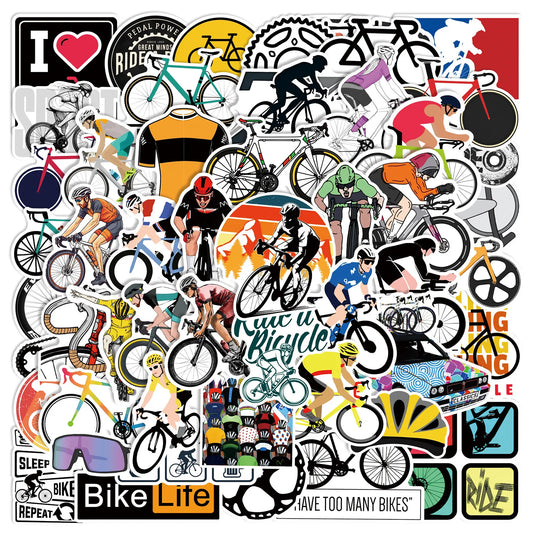 50-Piece Mountain Bike Sticker Pack