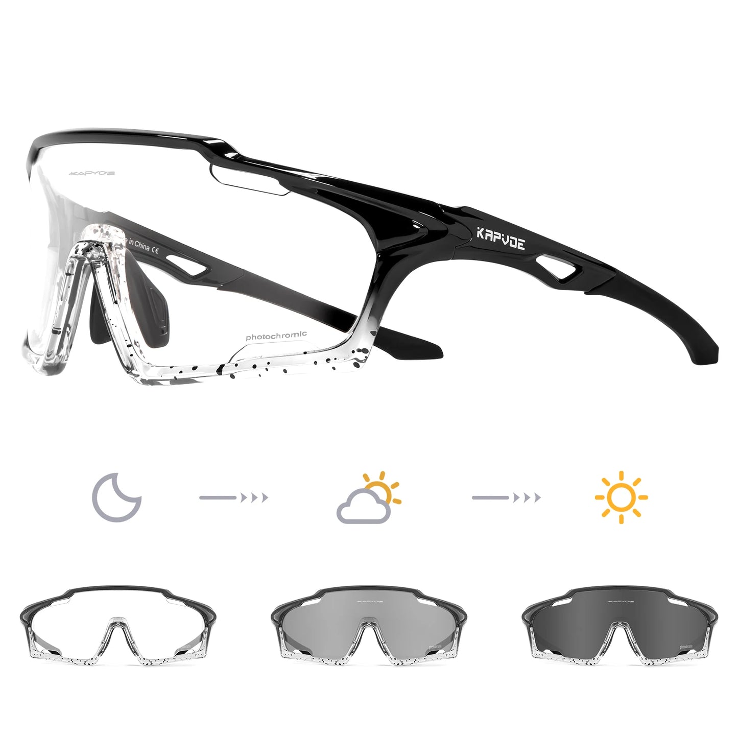 Light-Adaptive Cycling Glasses