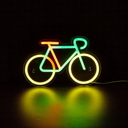 Lampada a led al neon in bicicletta